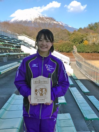 本学では全国大会初となる区間賞を獲得した金澤選手