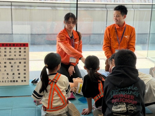 神戸学院大学ブースの様子（救命）