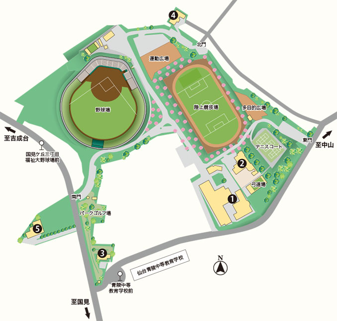 国見ケ丘第2キャンパス案内図