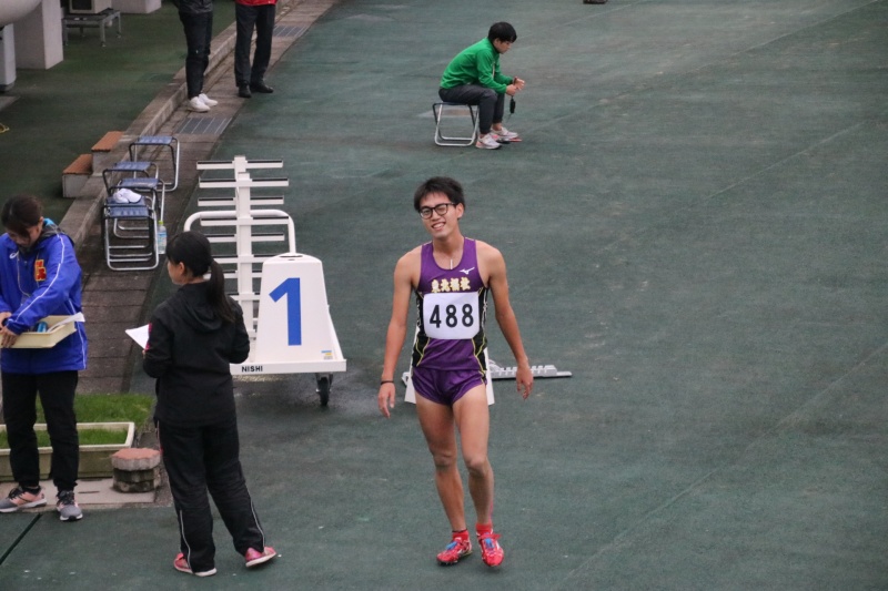 男子4×400m予選　川上選手