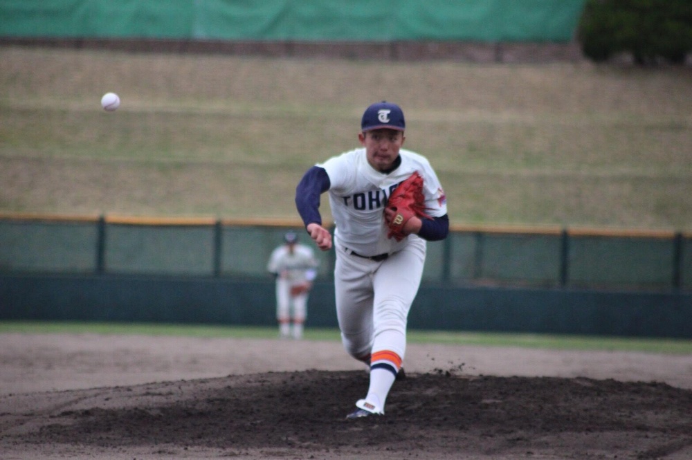 東北工業大学1回戦 6回2失点9奪三振で開幕試合を勝利に導いた藤川