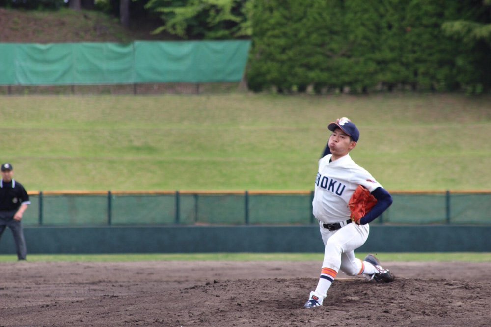 仙台大学2回戦　初先発で5回3分1無失点と好投を魅せた椋木