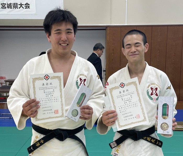 【柔道部】60kg級で橋本、100kg超級で中澤が優勝！全日本ジュニア柔道体重別選手権大会　宮城県予選