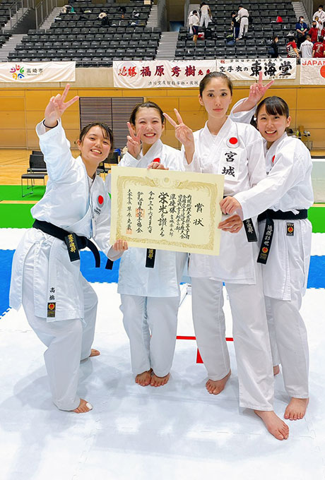 団体組手2連覇！女子団体組手は準優勝！／内閣総理大臣杯第63回全国空手道選手権大会