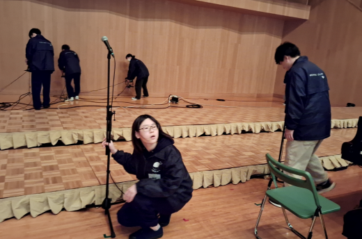 音響転換中の様子