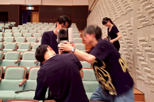 仕込みの様子（映像班／収録）