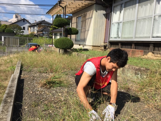 庭の草刈り