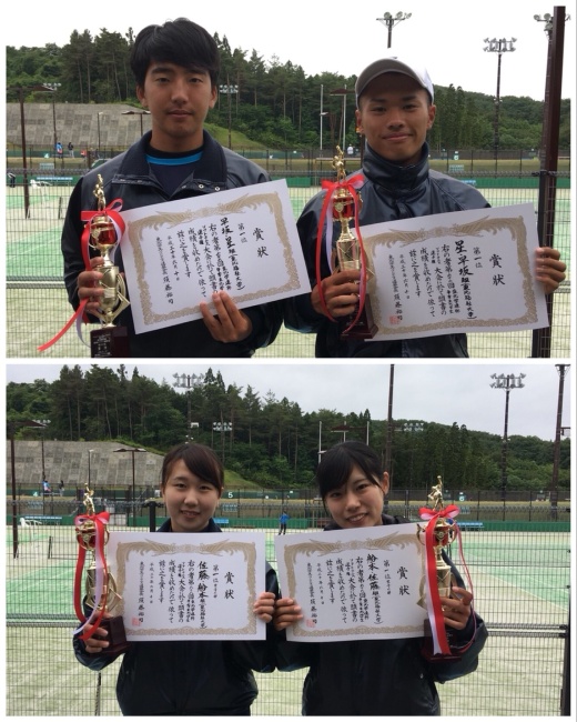 写真:男子優勝 星・早坂ペア(上) / 女子優勝 佐藤・船本ペア(下)(無断転載禁止)