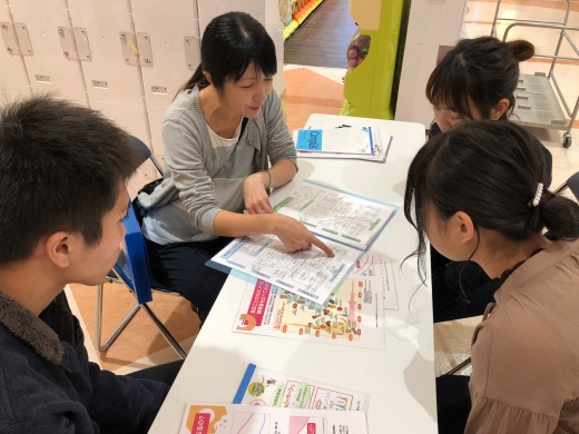 シュミレーションを実施する相談コーナー