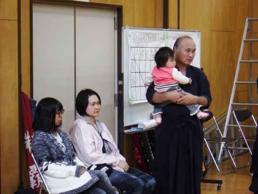 見学に来てくれたお孫さんと一緒に
