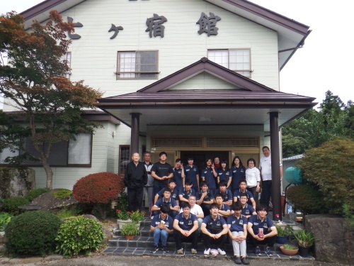 2日間お世話になった「七ヶ宿館」にて