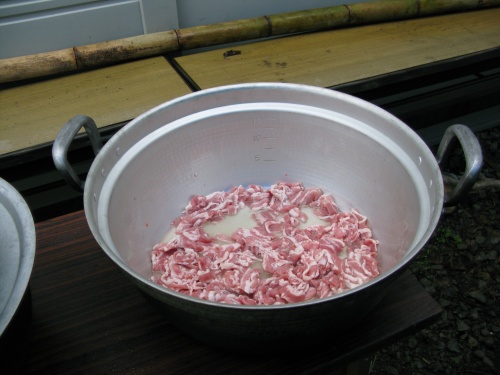 豚汁用のバラ肉
