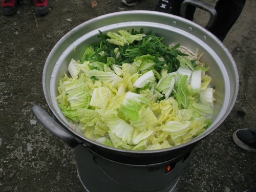 Bグループは仙台風芋煮（味噌味）まだ途中ですが