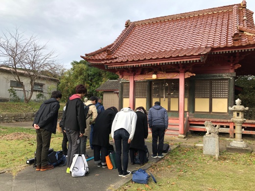 鳴雷神社を参拝し報告会の成功を祈願