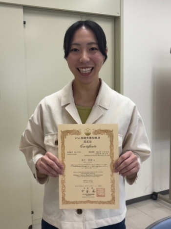 がん登録実務 初級者認定試験に合格した春日さん