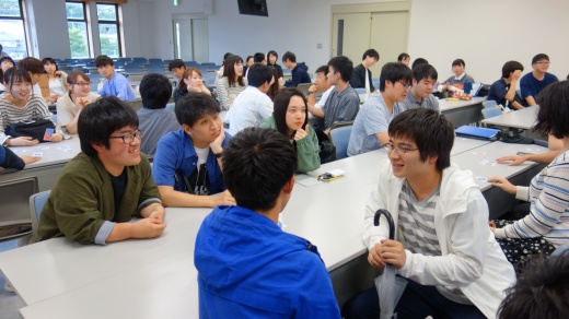 合同ゼミでゼミ毎に話し合い