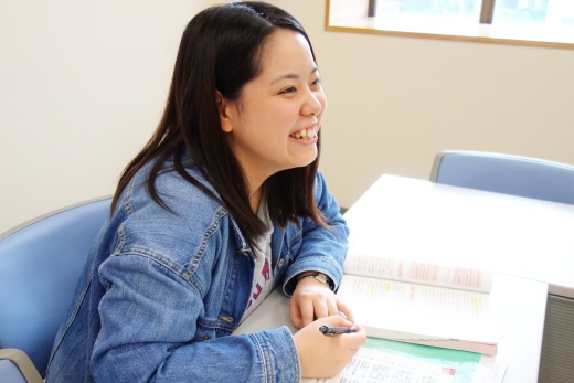 医療経営管理学科3年　山田奈央さん(2019年3月時点)