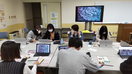 地形の判読中