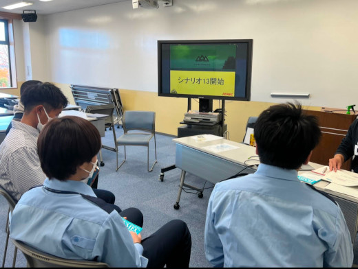 ブースでの実技訓練の様子