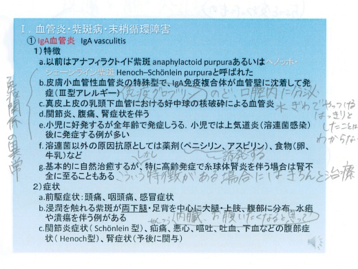 書き込みいっぱいの配布資料