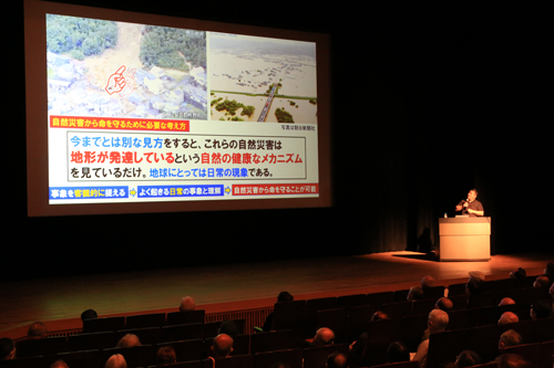 【社会貢献】水本匡起先生が仙台明治青年大学で防災講義