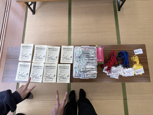 おまつりのしおりづくり、名札づくり