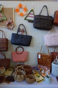 今年展示した柿渋の作品