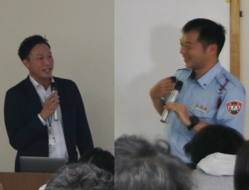 講師を勤めていただいた学科OBのお二人（左：瀬谷 氏、右：齋藤 氏）