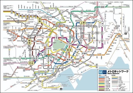 CUD(カラーユニバーサルデザイン)を考慮した改訂版東京メトロ路線図