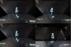 授業にて実演した3Dホログラム