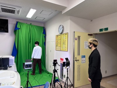学生作品用の動きの撮影風景