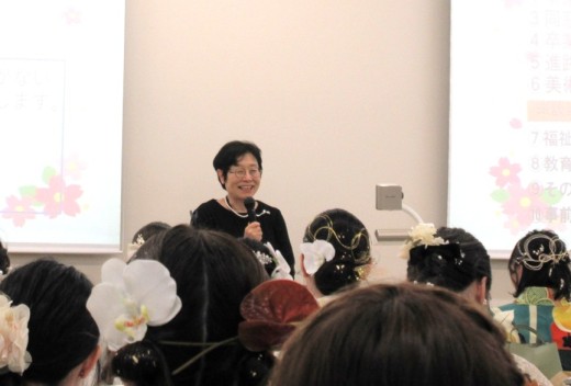学科長よりご祝辞をいただきました