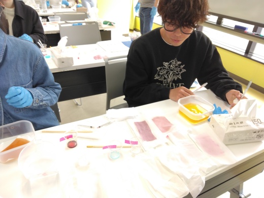 洗浄の実験の様子