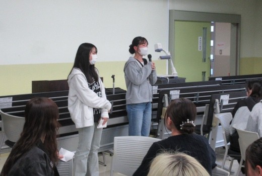 交流会の最後に、1年生より交流会の感想と感謝が伝えられました