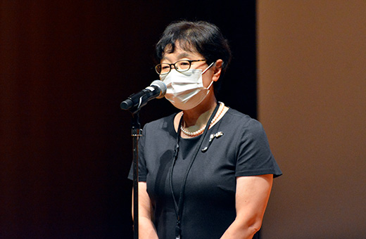 杉山学科長による式辞
