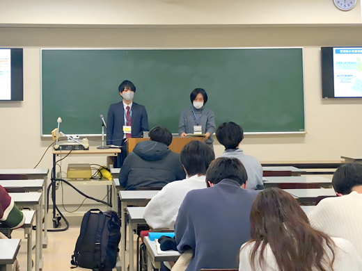 金野久留美先生(右)、田中遥久先生(左)
