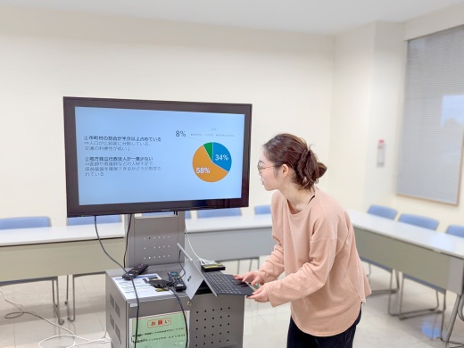 プレゼンテーションの準備の様子