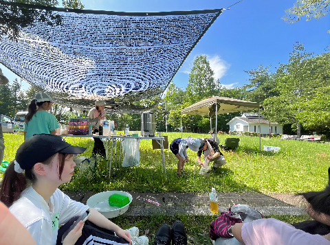 子どもたちとの貝ヶ森プレーパークの様子