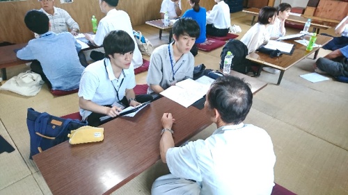 写真3　山形県上山市社会福祉協議会との協働による地域診断調査の様子
