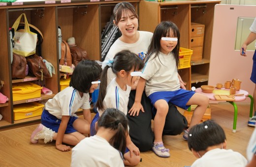 【教育学科】幼保コースの1年生が福聚幼稚園で実践活動を行いました