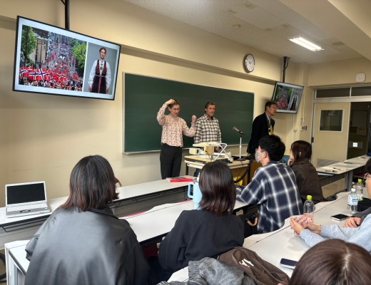 【教育学科】 地理ゼミ・英語科コースの学生たちとノルウェー国際交流会を行いました