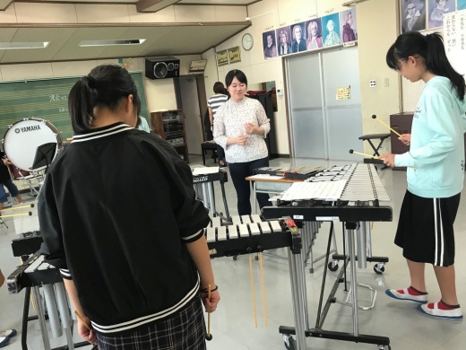 鉄琴の演奏指導