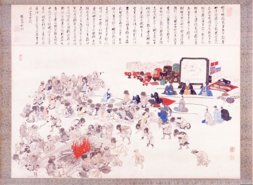 「種痘施行図(部分)」(東北福祉大学芹沢銈介美術工芸館所蔵)