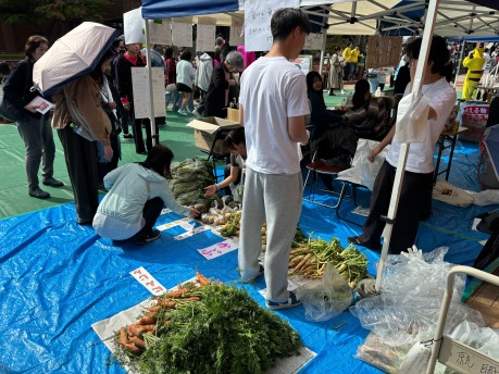 完売御礼！！学園祭で私たちが育てた野菜を売りました！！