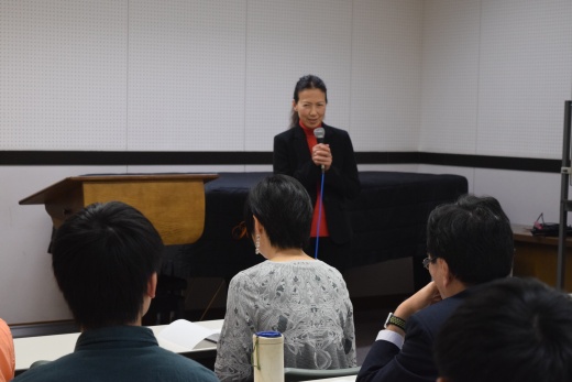 開催趣旨を説明する李准教授