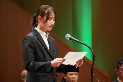 常任幹事会の安田朋夏幹事長（福祉心理3年）