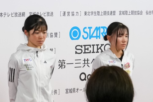 区間新記録の3区佐々木選手と区間賞の4区早坂選手インタビュー／第43回全日本大学女子駅伝対校選手権大会