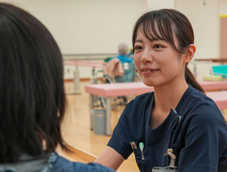 福祉大で学んだ作業療法の根本的な考え方や 大事にしていることを忘れず、 情熱を持って職場を盛り上げていきたい。