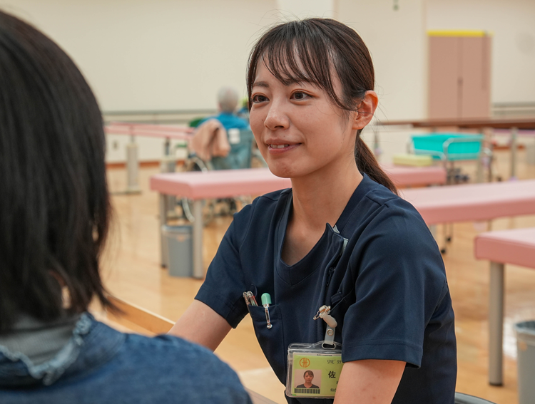 福祉大で学んだ作業療法の根本的な考え方や 大事にしていることを忘れず、 情熱を持って職場を盛り上げていきたい。