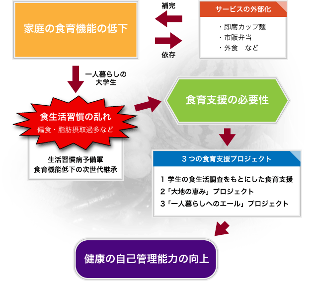 健康の自己管理能力を養う食育支援　～生きる力を確かなものにする青年期の食育支援プログラム～